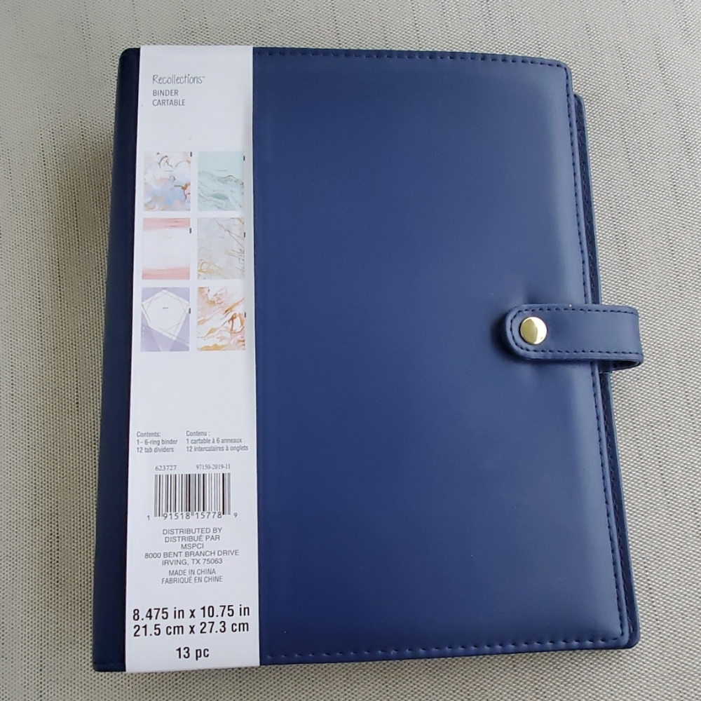 NWT  RECOLLECTIONS. 13 PC. BINDER